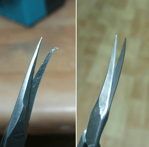 фото до и после заточки парикмахерского инструмента