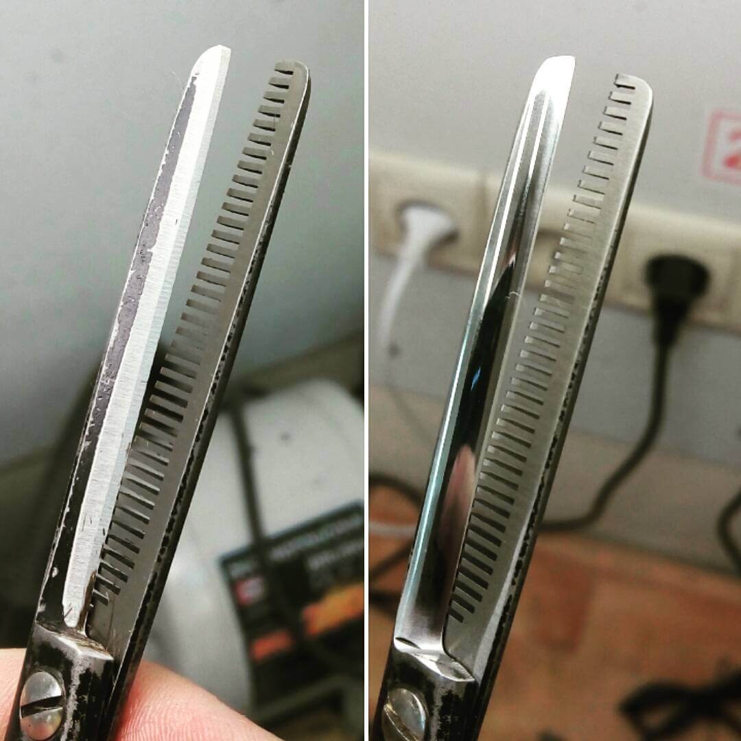 фото до и после заточки заточке парикмахерских инструментов